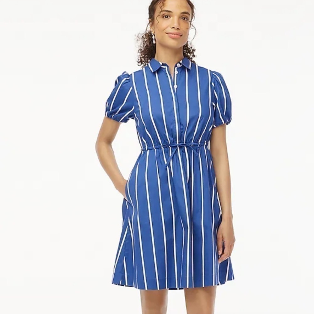 J crew Petite short-sleeve tie-waist mini dress